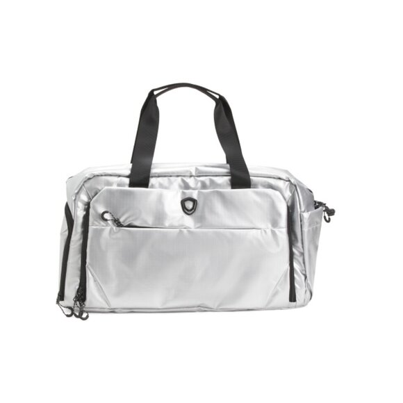 TRAVELERS CHOICE Silver 20in Odessa Metallic Weekender - Picture 1 of 2